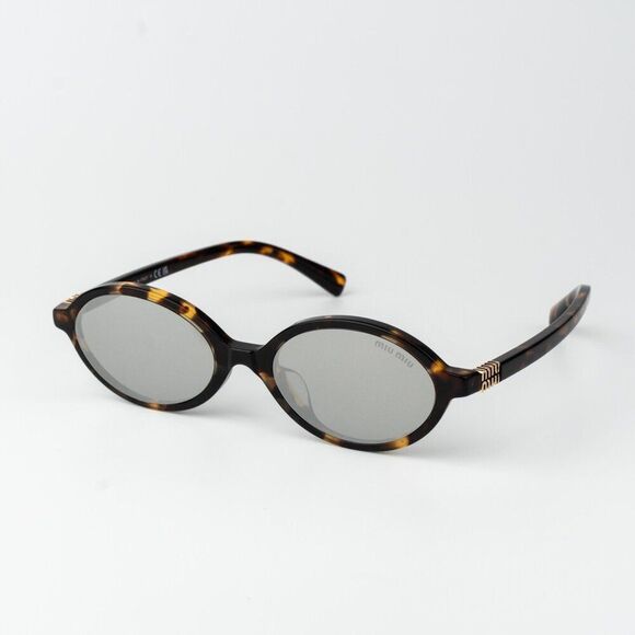 Miu Miu REGARD Women Sunglasses Havana Grey Mirror Silver MU04ZSF VAU07F REGARD main image 8